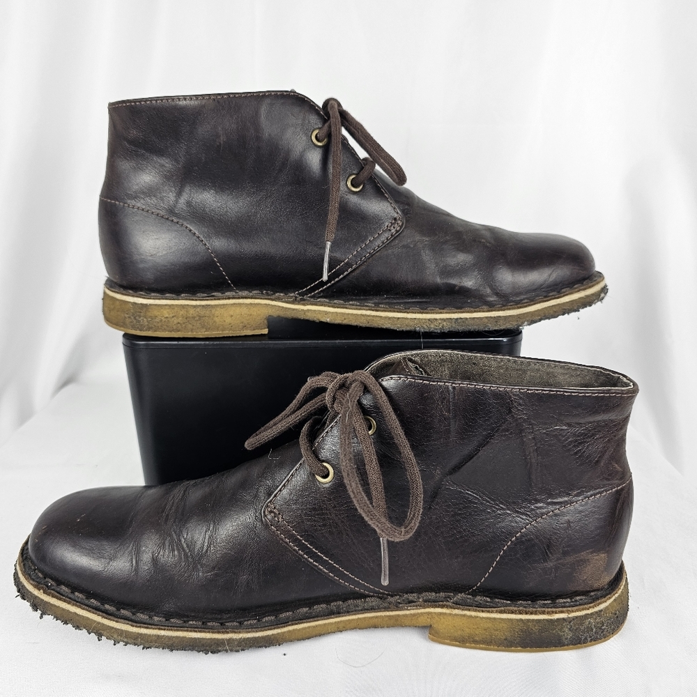 UGG Men's Leighton Chukka Boot 3275 Chocolate Brown Size 9.5 2 Eye - Picture 2 of 9